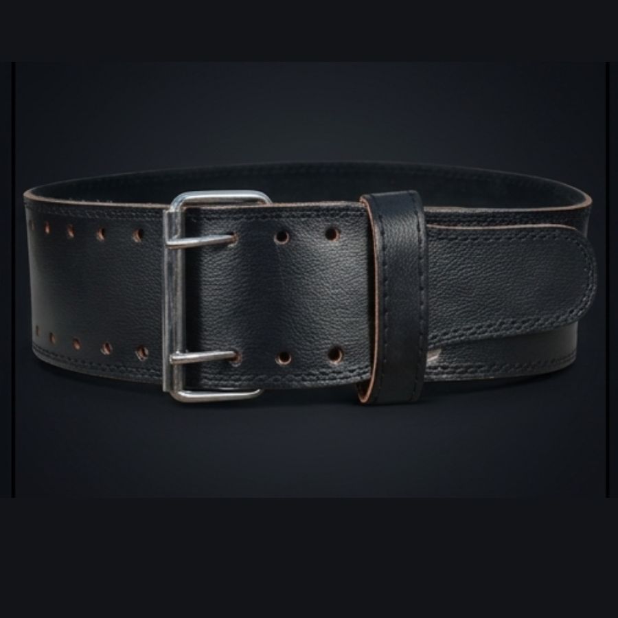 olympic weightlifting belt custom branding detail — IRATHON private label